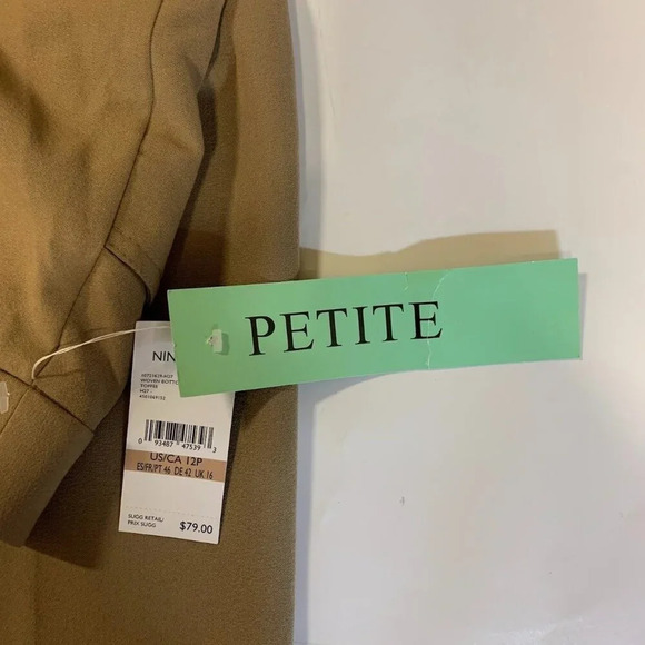 Nine West‎ Women's Mid Rise Stretch Petite Hem Work Trousers Size 12P NWT $79 - Picture 7 of 13